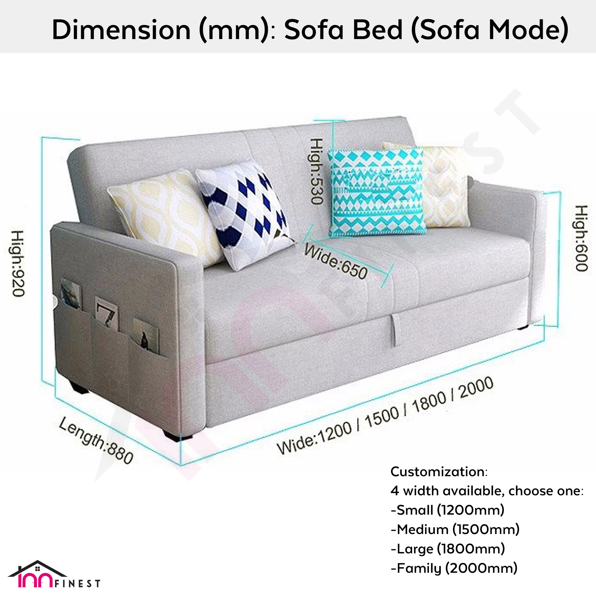 Sofa Bed Dimension (1) 
